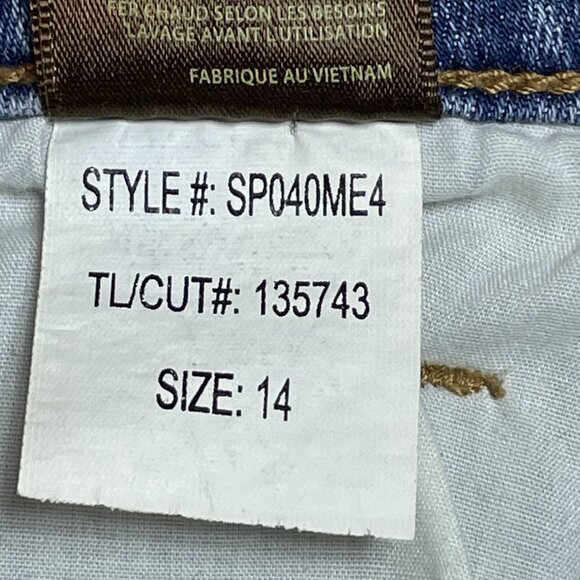 Kut From The Kloth Jeans Womens Sz 14 Blue Ankle Skinny Distressed Denim 35x28 - Picture 13 of 13